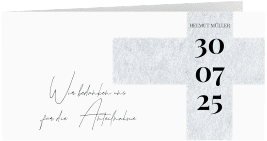 Danksagungskarte Trauer "Wegkreuz"