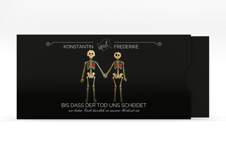 Hochzeitseinladung Bones Einsteckkarte