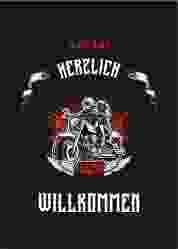 Willkommensschild Poster "Biker"
