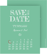 Klick: Details zu Save the Date-Kalenderblatt "Rise" anzeigen Save the Date-Kalenderblatt Rise Kalenderblatt-Karte mint