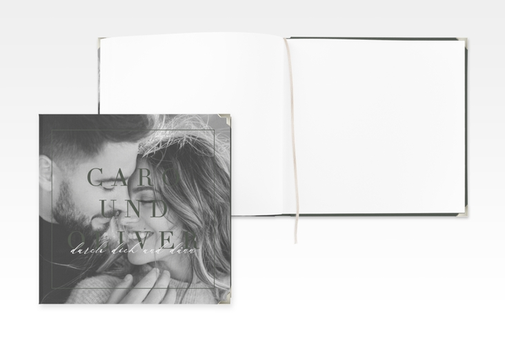 Gästebuch Selection Hochzeit Moment Leinen-Hardcover gruen