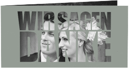 Dankeskarte Hochzeit "Letters"