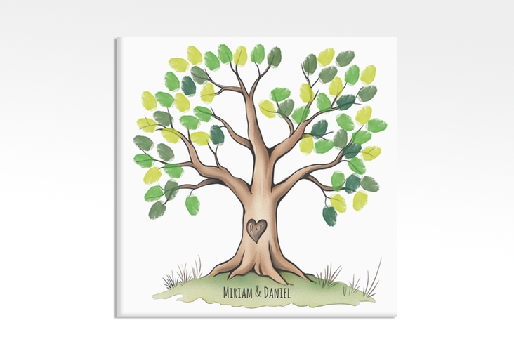 Wedding Tree Leinwand Baumherz (bis 60 Gäste) 30 x 30 cm