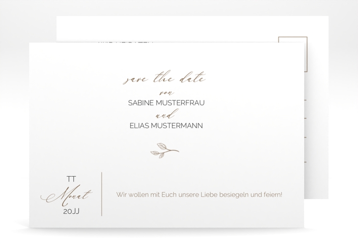 Save the Date-Postkarte Plain A6 Postkarte