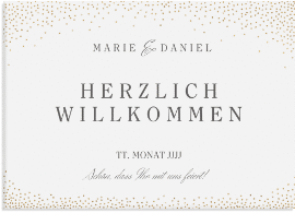 Klick: Details zu Willkommensschild Leinwand "Glitter" anzeigen Willkommensschild Leinwand "Glitter" 70 x 50 cm Leinwand weiss