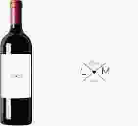 Weinetikett zur Hochzeit Initials Etikett Weinflasche 4er Set schwarz mit Initialen im minimalistischen Design