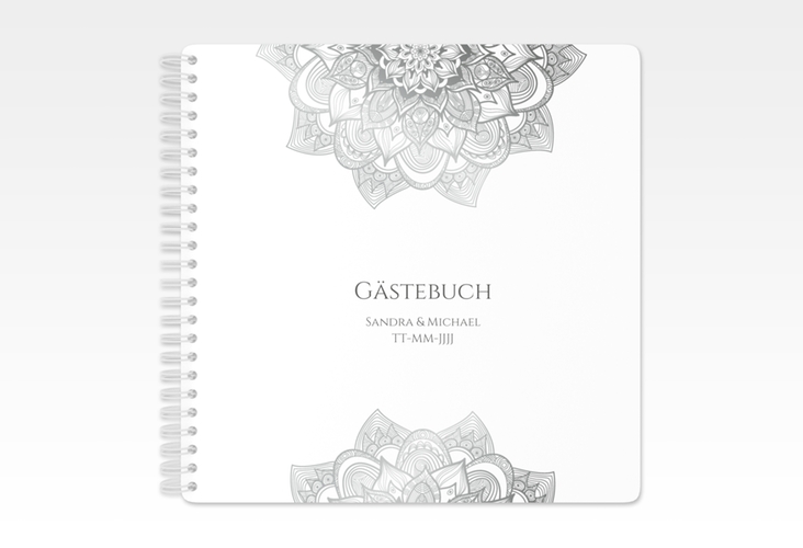 Gästebuch Hochzeit Delight Ringbindung grau