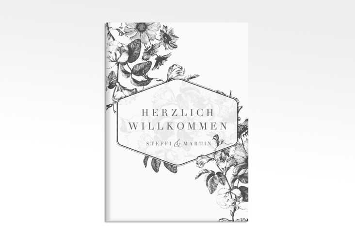 Willkommensschild Leinwand  Magnificent 50 x 70 cm Leinwand schwarz