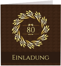 Klick: Details zu Einladung 80. Geburtstag  "Manfred" anzeigen Einladung 80. Geburtstag  "Manfred"