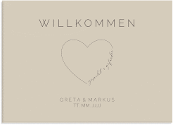 Klick: Details zu Willkommensschild Leinwand "Lebenstraum" anzeigen Willkommensschild Leinwand Lebenstraum 70 x 50 cm Leinwand beige