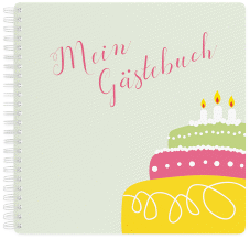 Gästebuch Geburtstag "Cake"