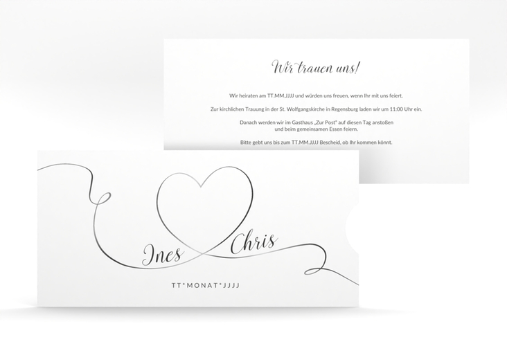 Hochzeitseinladung Dolce Einsteckkarte
