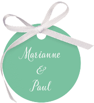 Klick: Details zu Geschenkanhänger Hochzeit "Rise" anzeigen Geschenkanhänger Hochzeit Rise Geschenkanhänger, rund mint