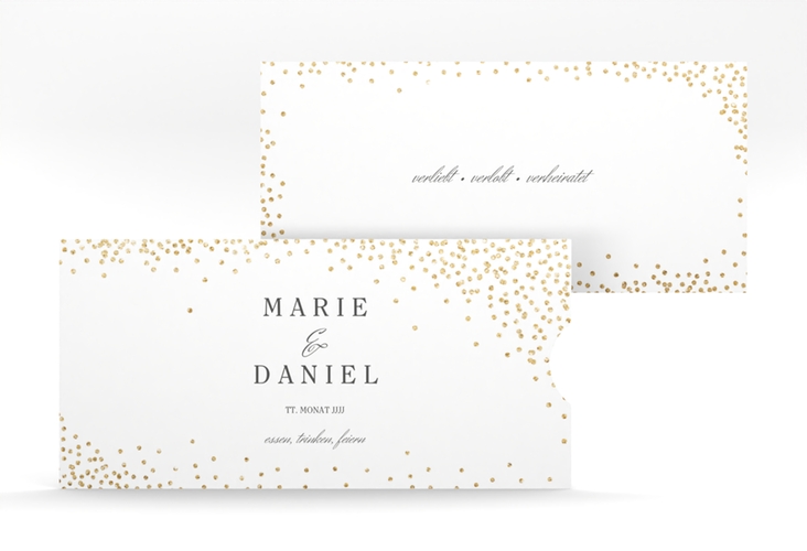 Hochzeitseinladung Glitter Einsteckkarte hochglanz