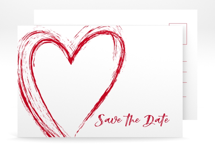 Save the Date-Postkarte Liebe A6 Postkarte