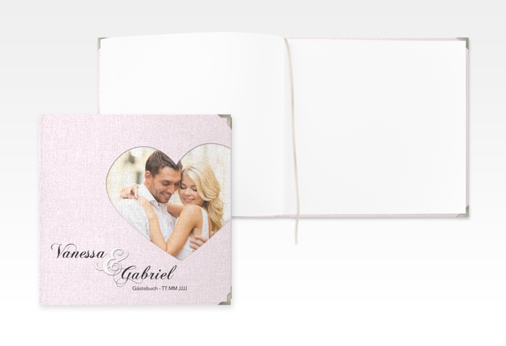 Gästebuch Selection Hochzeit Sweetheart Leinen-Hardcover rosa