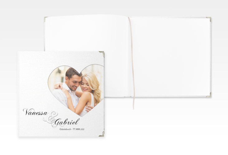 Gästebuch Selection Hochzeit Sweetheart Leinen-Hardcover weiss