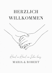 Willkommensschild Poster "Hands"