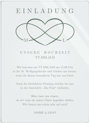 Klick: Details zu Acryl-Hochzeitseinladung "Infinity" anzeigen Acryl-Hochzeitseinladung Infinity Acrylkarte hoch gruen