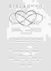 Acryl-Hochzeitseinladung Infinity Acrylkarte hoch gruen