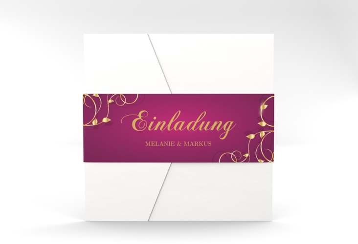 Hochzeitseinladung Eternity Pocketfold pink