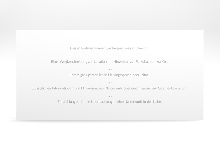 Einleger DinLang lange Karte quer
