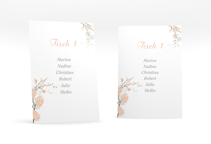 Tischaufsteller Hochzeit Salerno Tischaufsteller apricot