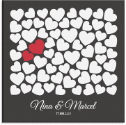 Wedding Tree Leinwand Herzen (bis 63 Gäste)