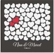 Wedding Tree Leinwand Herzen (bis 63 Gäste)