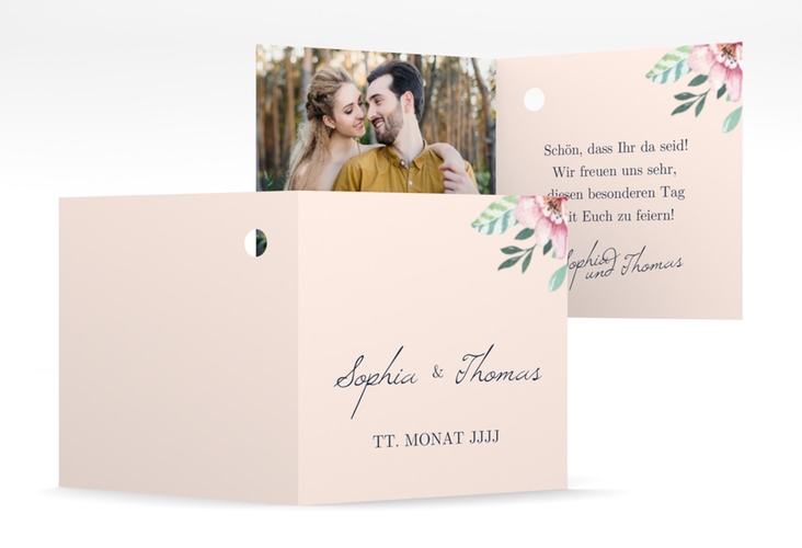 Geschenkanhänger Hochzeit Blooming Geschenkanhänger 10er Set rosa