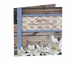Klick: Details zu Inviti matrimonio collezione Monaco anzeigen Inviti matrimonio collezione Monaco Quadratische Klappkarte blu