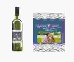 Etichette vino matrimonio collezione Montreux Etikett Weinflasche 4er Set blu