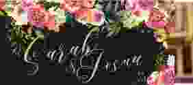Hochzeitseinladung Flowerbomb Einsteckkarte schwarz