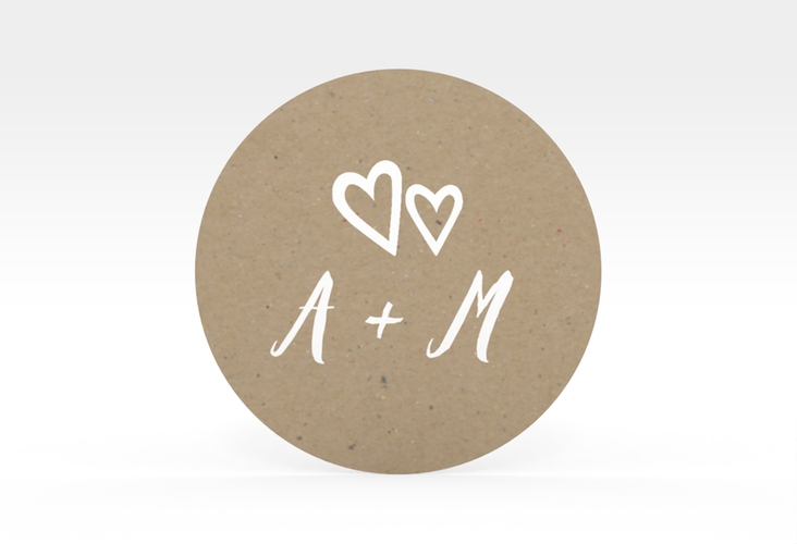 Aufkleber Hochzeit Icons Aufkleber, selbstklebend, rund Kraftpapier