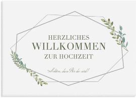 Klick: Details zu Willkommensschild Leinwand "Herbarium" anzeigen Willkommensschild Leinwand "Herbarium" 70 x 50 cm Leinwand gold