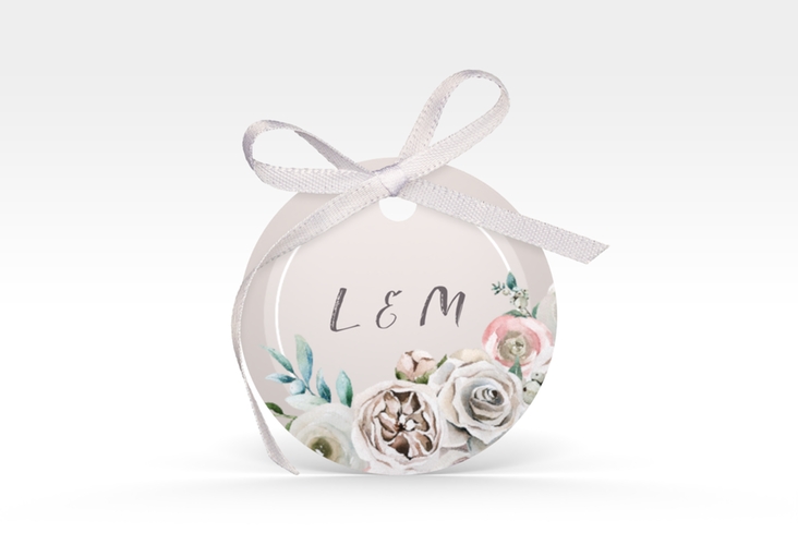 Geschenkanhänger Hochzeit Romance Geschenkanhänger, rund