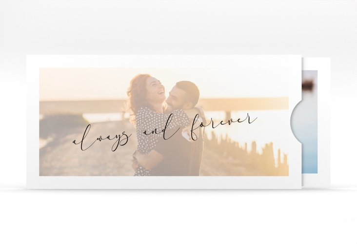 Hochzeitseinladung Lucent Einsteckkarte weiss