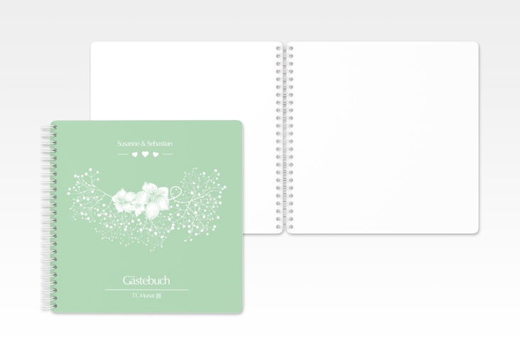 Gästebuch Hochzeit Jena Ringbindung mint