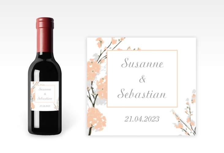 Piccoloetikett Hochzeit Salerno Etikett Piccolo apricot