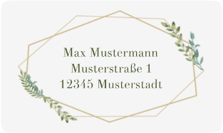 Klick: Details zu Empfängeretikett Hochzeit "Herbarium" anzeigen Empfängeretikett Hochzeit "Herbarium" 63,5 x 38,1 mm gold