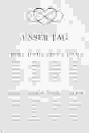 Sitzplan Acryl Hochzeit Infinity 40 x 60 cm Acryl blau