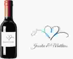 Piccoloetikett Hochzeit Envie Etikett Piccolo blau