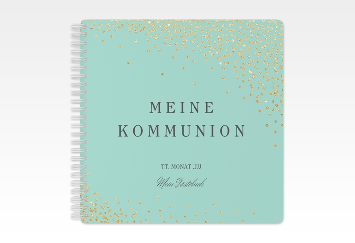 Gästebuch Kommunion Glanzvoll Ringbindung mint