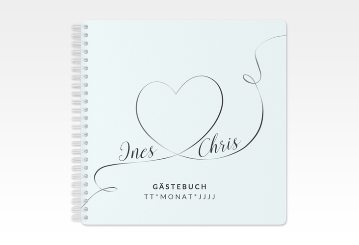 Gästebuch Hochzeit Dolce Ringbindung tuerkis