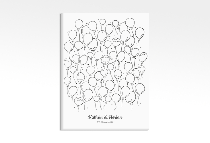 Wedding Tree Leinwand Hochzeitsballons (bis 55 Gäste) 30 x 40 cm