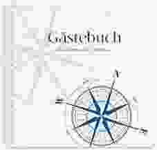 Gästebuch Ferienwohnung Nordsee Ringbindung blau mit Windrose