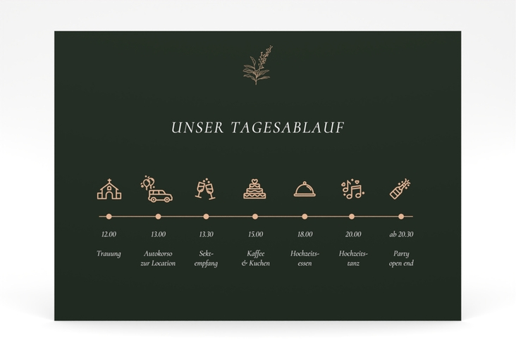 Tagesablauf Poster Hochzeit Herbs 70 x 50 cm Poster
