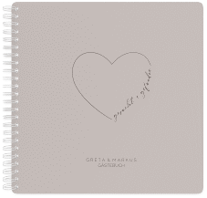 Klick: Details zu Gästebuch Hochzeit "Lebenstraum" anzeigen Gästebuch Hochzeit Lebenstraum Ringbindung grau