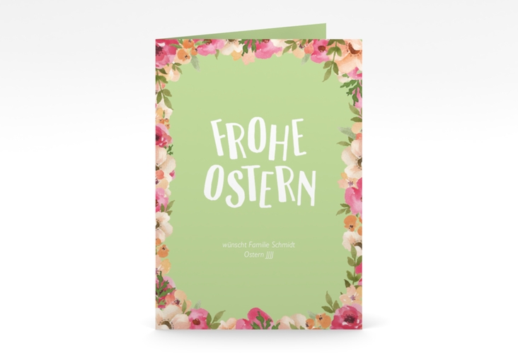 Osterkarte Spring A6 Klappkarte hoch