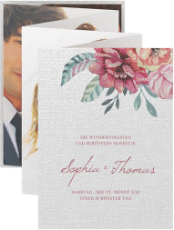 Klick: Details zu Foto-Leporello Hochzeit "Blooming" anzeigen Foto-Leporello Hochzeit Blooming Leporello weiss